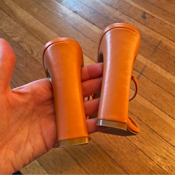 Billini Orange Yanna Strappy Block Heels in Papaya sz 7.5 - Picture 5 of 7